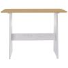 vidaXL Dining Table with Bench "REINE" Honey Brown&White Solid Wood Pine