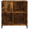 vidaXL Record Cabinet Smoked Oak Engineered Wood, Metal Medium