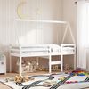 vidaXL Kid's Bed Roof White Solid Pine Wood Standard Kid's Bed Roof