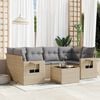 vidaXL Garden Sofa Set Beige and Light Grey