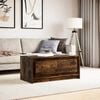 vidaXL Coffee Table Smoked Oak Engineered Wood Medium Coffee Table