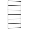vidaXL Sliding Door with Hardware Set ESG Glass&Aluminium 40.2x80.7"(151016+145262)