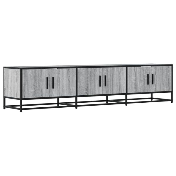 vidaXL TV Cabinet Gray Sonoma Engineered wood, Metal 70.9 in long