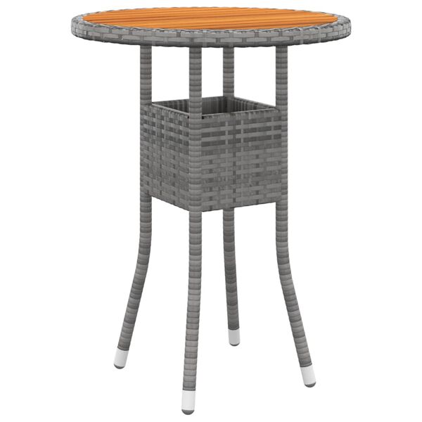 vidaXL Garden Dining Set Grey Poly rattan Medium Durable
