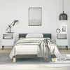 vidaXL Bed Frame With Headboard Dark Gray