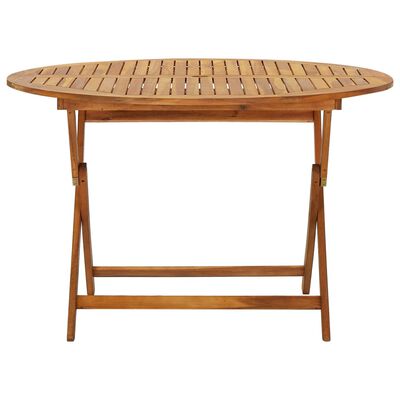 vidaXL Folding Patio Table 47.2" Solid Acacia Wood