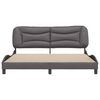 vidaXL Bed Frame without Mattress "Hvar" Gray 70.9"x78.7" Faux Leather