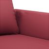 vidaXL 2-seater Sofa Wine Red Faux leather, metal, foam, textilene Compact