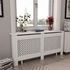 vidaXL Radiator Covers 2 pcs White 67.7"x7.5"x32.1" MDF