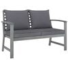 vidaXL Garden Lounge Set Gray Solid Acacia Wood Medium Modular