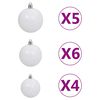 vidaXL Artificial Pre-lit Christmas Tree with Ball Set Green 59.1" PVC