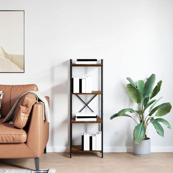 vidaXL Bookshelf Smoked Oak 40 x 30 x 85 cm Engineered Wood