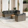 vidaXL Garden Sofa Set Grey PE rattan Large Modular Garden Sofa Sets