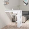 vidaXL Wall Bar Table High gloss white Engineered wood Compact