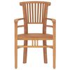 vidaXL Garden Dining Set Natural Wood Solid teak wood 5 Piece Ergonomic