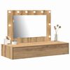 vidaXL Dressing Table Brown 39.37 x 15.75 x 27.56 in Engineered Wood