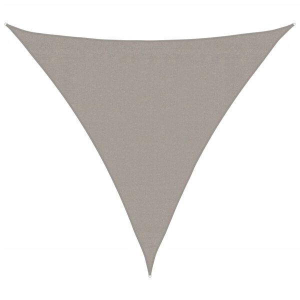 vidaXL Sunshade Sail 1.75 oz/ft&sup2; Triangular Light Grey 11.8x11.8x11.8' HDPE