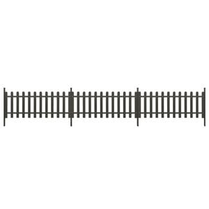 vidaXL Picket Fence with Posts 3 pcs WPC 241.7"x31.5"