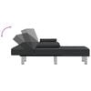 vidaXL L-shaped Sofa Bed Black Faux leather, plywood, metal Large