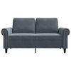 vidaXL 2-seater Sofa Dark grey Velvet (100% polyester), metal, textilene