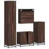vidaXL Bathroom Furniture Set Brown oak Engineered wood, metal