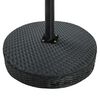 vidaXL Garden Table Black PE rattan, Powder-coated steel Counter Height