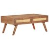 vidaXL Coffee Table Wheat Solid Mango Wood 39.4x23.6x15.7 in