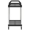 vidaXL 2-Tier Trolley Black 39"x19.7"x38.2" Aluminum
