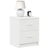 vidaXL Bedside Cabinet Set of 2 White Engineered wood Rectangular