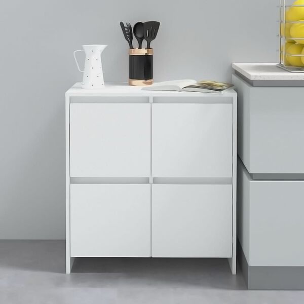 vidaXL Sideboard White 27.6"x16.1"x29.5" Engineered Wood