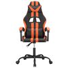 vidaXL Gaming Chair Black and Orange Faux Leather