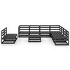 vidaXL Garden Lounge Set Black Solid pinewood Seats Many
