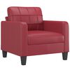 vidaXL Sofa Chair With Footstool Wine Red