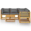 vidaXL Garden Lounge Set Dark gray, Wood