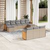 vidaXL Garden Sofa Set Beige, Light Grey