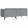vidaXL Sofa Light Grey Polyester, Plywood, Solid Wood 2-Seater Sofa