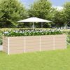 vidaXL Planter Ivory 240 x 80 x 75 cm Steel