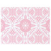 vidaXL Outdoor Rug Floral ARAKIL Pink and White 157.48 x 118.11 in