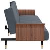 vidaXL Sofa Bed Dark Grey Velvet, plywood, metal Full