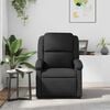 vidaXL Massage Recliner Chair Black Real leather, metal frame, plywood
