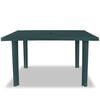 vidaXL Garden Table Green Plastic Medium Garden Table Rectangular