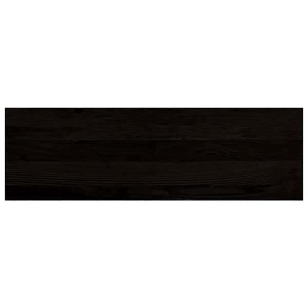 vidaXL Stair Tread Set of 2 Dark brown Solid oak wood