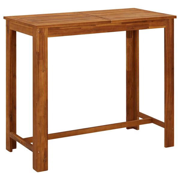vidaXL Bar Table Wood Solid acacia wood Medium Durable Bar Table