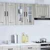 vidaXL Kitchen Wall Cabinet Gray sonoma Engineered wood and glass Medium