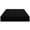 vidaXL Wall Shelf Set of 2 High gloss black Honeycomb MDF, metal frame