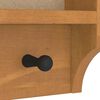 vidaXL Wall-mounted Coat Rack Acacia wood finish Solid pinewood Medium