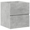 vidaXL Bathroom Furniture Set Concrete Grey Engineered Wood, Ceramic Large