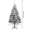 vidaXL Artificial Christmas Tree White 70.9" PVC and Steel and Plastic
