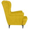 vidaXL Armchair Mustard Yellow Velvet (100% polyester), plywood Standard