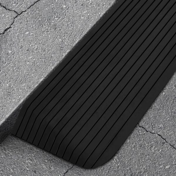 vidaXL Threshold Ramps 2 pcs 43.3x16.1x2.0" Rubber